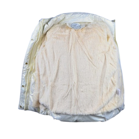 Geaca imblanita, cu gluga, pentru fete, Happy House KK2196-4, Argintiu [7]