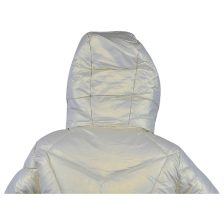 Geaca imblanita, cu gluga, pentru fete, Happy House KK2196-4, Argintiu [6]