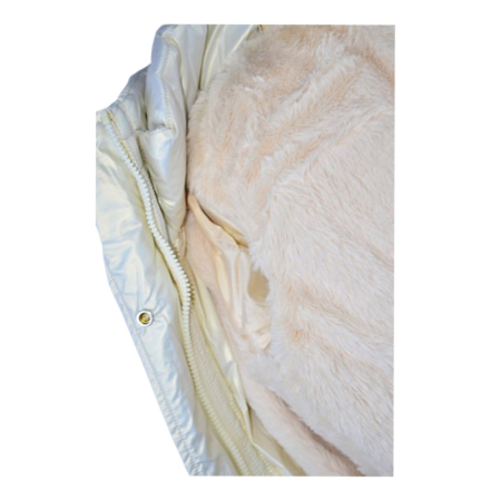 Geaca imblanita, cu gluga, pentru fete, Happy House KK2196-4, Argintiu [8]