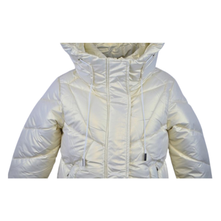 Geaca imblanita, cu gluga, pentru fete, Happy House KK2196-4, Argintiu [2]