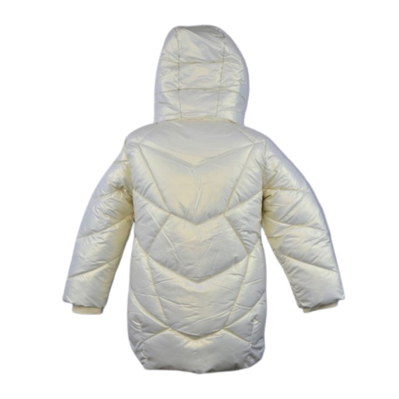 Geaca imblanita, cu gluga, pentru fete, Happy House KK2196-4, Argintiu [1]