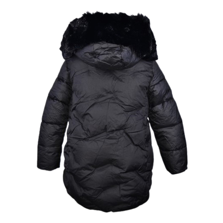 Geaca imblanita, cu gluga, pentru fete, Happy House KK2313-6, Negru [1]