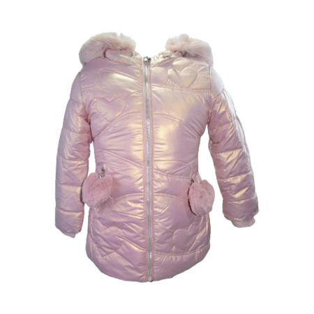 Geci de iarna - Geaca pentru fete Happy House 9027R1, Roz