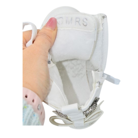 Ghete imblanite, cu șiret si fermoar, pentru fete MRS S707A-20, Alb [3]