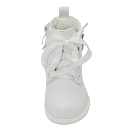Ghete imblanite, cu șiret si fermoar, pentru fete MRS S707A-20, Alb [1]