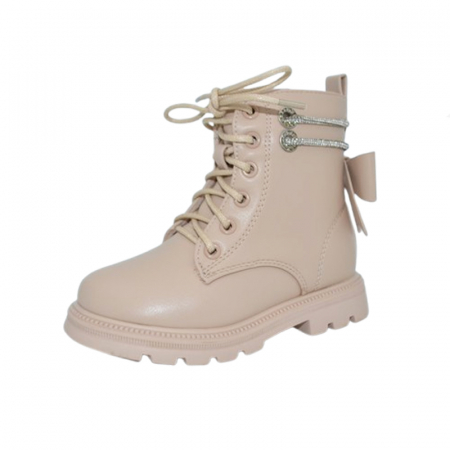 Ghete si cizme fete - Ghete imblanite pentru fete MRS R706, Bej