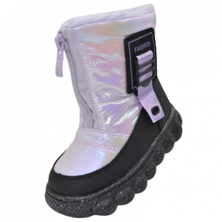 Cizme imblanite Waterproof si Windproof pentru fete Bi&Ki F-0297-D, Mov [2]