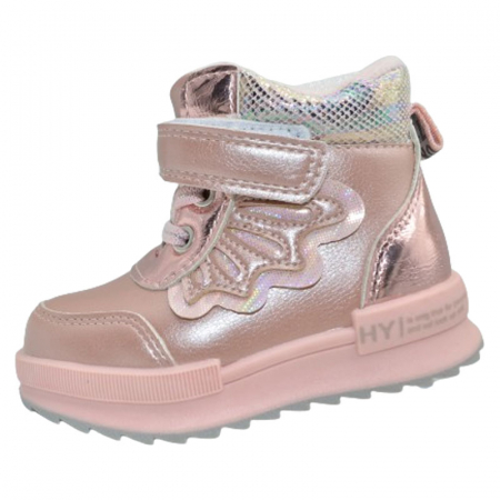 Ghete si cizme fete - Ghete imblanite pentru fete Bi&Ki F-0185-A, Roz