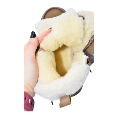 Ghete impermeabile si imblanite pentru fete, Bi&Ki A-B01456-C-32, Maro [4]