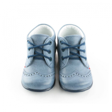 Ghete ortopedice din piele pentru baieti Emel E E 1437-3-19, Albastru [2]