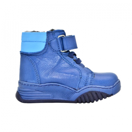 Ghete imblanite din piele pentru baieti Small Foot PBSF-02, Albastru [1]