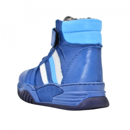 Ghete imblanite din piele pentru baieti Small Foot PBSF-02, Albastru [3]