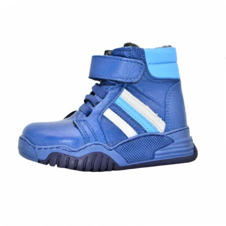 Ghete si cizme baieti - Ghete imblanite din piele pentru baieti Small Foot PBSF-02, Albastru