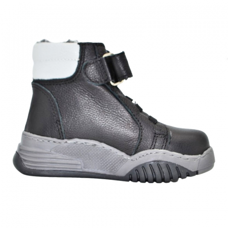 Ghete imblanite din piele pentru baieti Small Foot PBSF-03, Negru [1]