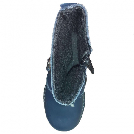 Cizme imblanite pentru baieti Mini Junior C150923, Bleumarin [2]