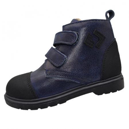 Ghete si cizme baieti - Ghete ortopedice imblanite pentru baieti Small Foot SMF3107, Bleumarin