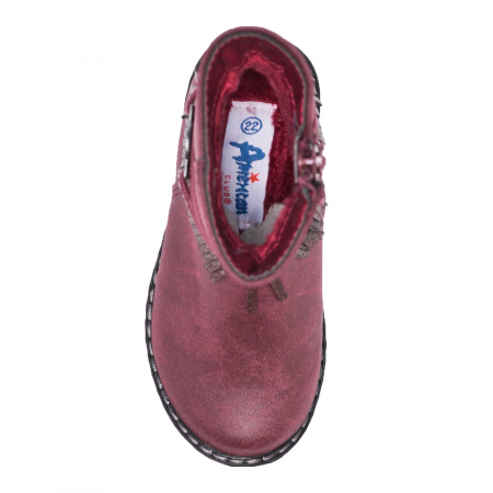 Ghete pentru fete American Club 799/16-24, Visiniu [2]