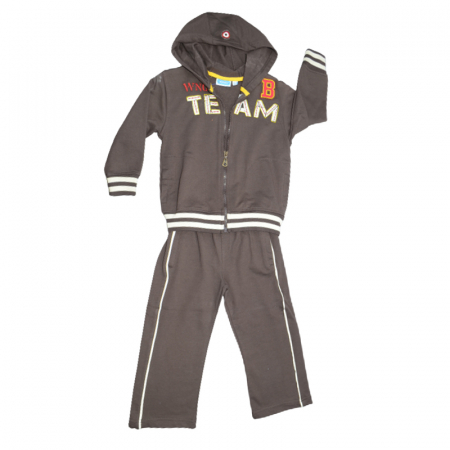 Trening - Compleu 2 piese hanorac si pantaloni pentru baieti Wenice BD211434-1-104, Maro