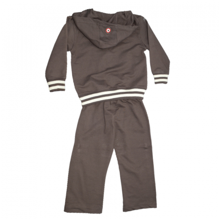 Compleu 2 piese hanorac si pantaloni pentru baieti Wenice BD211434-1-104, Maro [1]