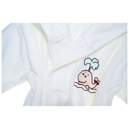 Halat de baie, din bumbac, pentru copii, Mini Junior H1511B-2, Crem [2]