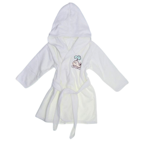 Halate de baie - Halat de baie, din bumbac, pentru copii, Mini Junior H1511B-2, Crem