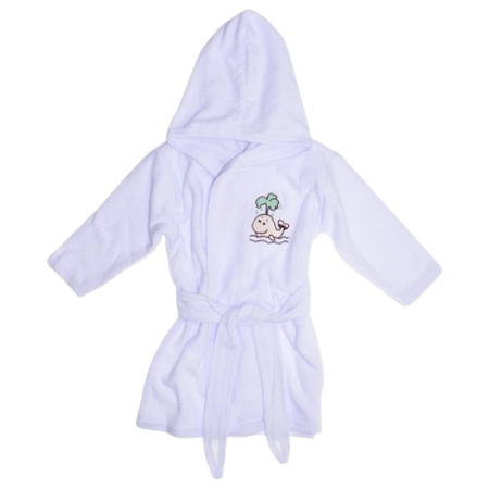 Halate de baie - Halat de baie, din bumbac, pentru copii, Mini Junior H1511BA-1, Alb