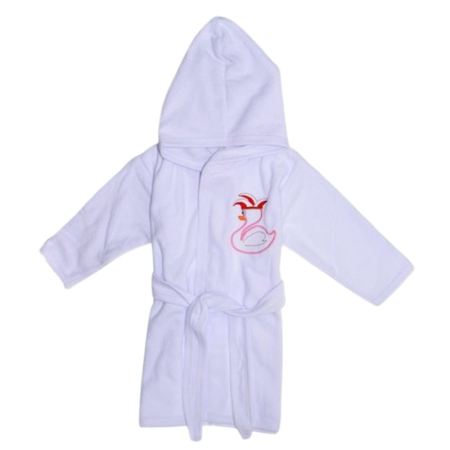 Halat de baie, din bumbac, pentru copii, Mini Junior H1511L-1, Alb [0]