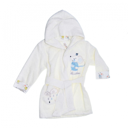 Halate de baie - Halat de baie pentru copii Mini Junior HLTMJ-5, Alb
