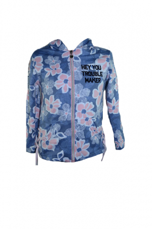 Hanorace - Hanorac cu gluga pentru fete Happy House WB-2091AL-116, Albastru