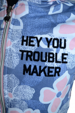 Hanorac cu gluga pentru fete Happy House WB-2091AL-116, Albastru [3]