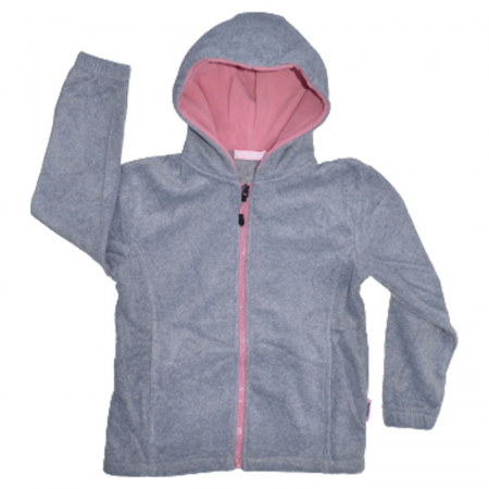 Hanorace - Hanorac din polar cu maneca lunga si gluga pentru fete Happy House WB-3072G, Gri