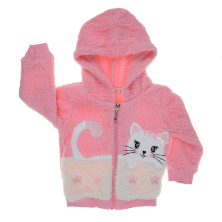 Hanorace - Hanorac imblanit pentru fete Happy House HH300-A-86, Roz