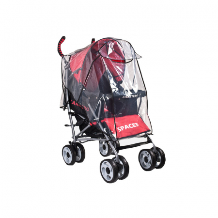 Carucioare - Husa de ploaie pentru carucior sport Caretero CAR-FOL-CS1, Transparent