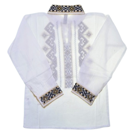 Ie tip camasa, cu guler si maneca lunga, pentru baieti, Mini Junior IE-MJ18, Alb [3]