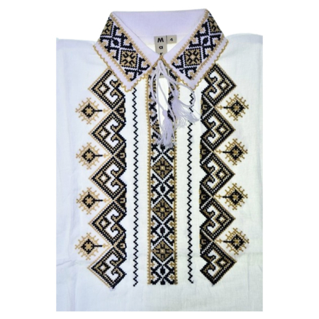 Ie tip camasa, cu guler si maneca lunga, pentru baieti, Mini Junior IE-MJ18, Alb [1]