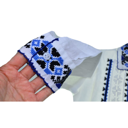 Ie tip camasa, cu guler si maneca lunga, pentru baieti, Mini Junior IE-MJ20-4, Alb [3]