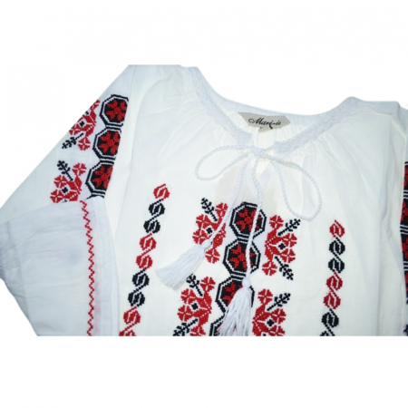 Ie traditionala cu maneca lunga pentru fete Mini Junior IE-MJ9, Alb [1]