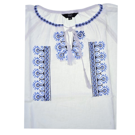 Ie traditionala, cu maneca lunga, pentru fete, Mini Junior IE-MJ19-4, Alb [1]