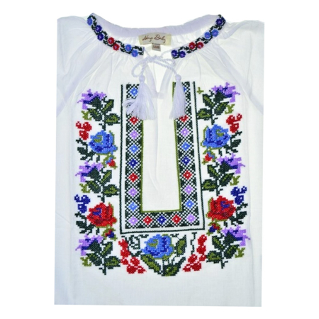 Ie traditionala, cu maneca lunga, pentru fete, Mini Junior IE-MJ22-0, Alb [3]