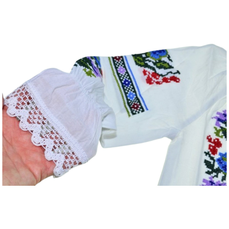 Ie traditionala, cu maneca lunga, pentru fete, Mini Junior IE-MJ22-0, Alb [2]