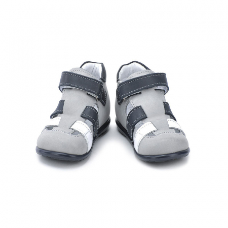 Pantofi ortopedici din piele pentru baieti Emel E E 1942-4-23, Gri [2]