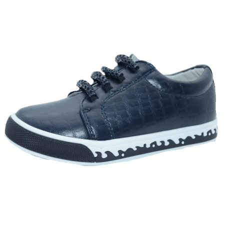 Pantofi cu siret si scai fete - Pantofi pentru fete Bessky HF7118-2B-32, Bleumarin