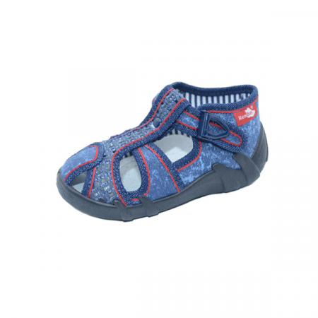 Sandale din panza baieti - Sandale profilactice pentru baieti Renbut RBTB28AL RBTB28AL-26, Albastru