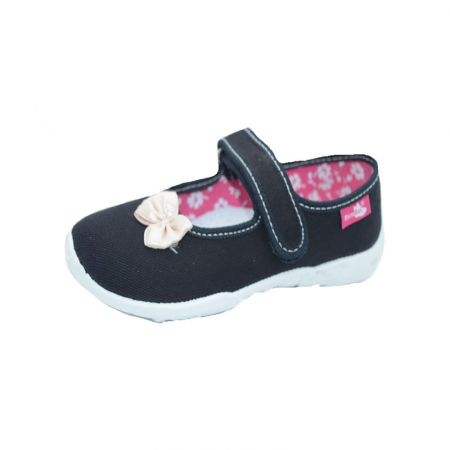 Tenisi fete - Pantofi profilactici din panza pentru fete Renbut RBTF38N-28, Negru