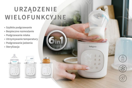 Incalzitor si sterilizator electric 6 in 1, pentru biberoane BabyOno 1599, Gri [8]
