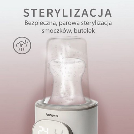 Incalzitor si sterilizator electric 6 in 1, pentru biberoane BabyOno 1599, Gri [6]