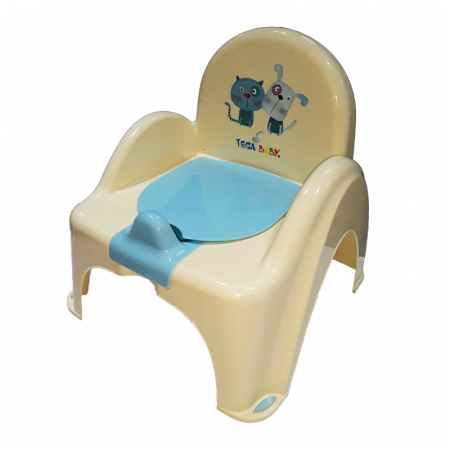 Igiena copiilor - Olita tip scaunel cu capac Tega Baby Princess PK-007-107A, Crem