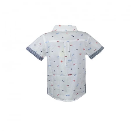 Camasa cu maneca scurta pentru baieti Happy House JF-1863A-98 cm, Alb [1]