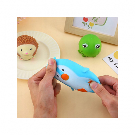 Jucarie antistres pinguin, pentru copii, Midex 620450-04P, Albastru [2]