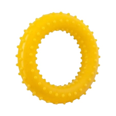 Jucarie antistres cerc, din cauciuc moale, diametru 7,5 cm, pentru copii, Tullo JT2811, Galben [1]